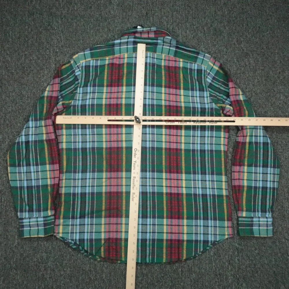 Polo Ralph Lauren Shirt‎ Men Large Green Plaid Classic Flannel Button Up NWT
